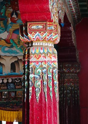 Pillar at Enchey Monastery