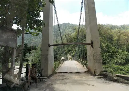 Entry to Rangbhang river bridge