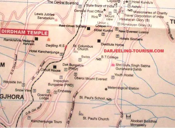 Map of South Darjeeling