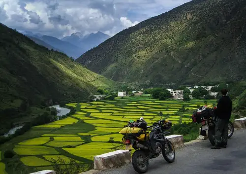 Biking in mountains