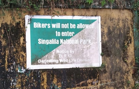 No Bike Board at Manebhanjan